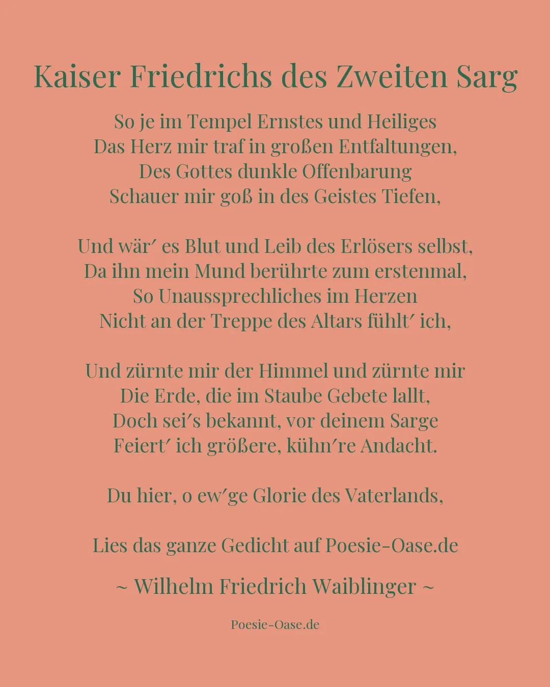 Illustration zu Kaiser Friedrichs des Zweiten Sarg