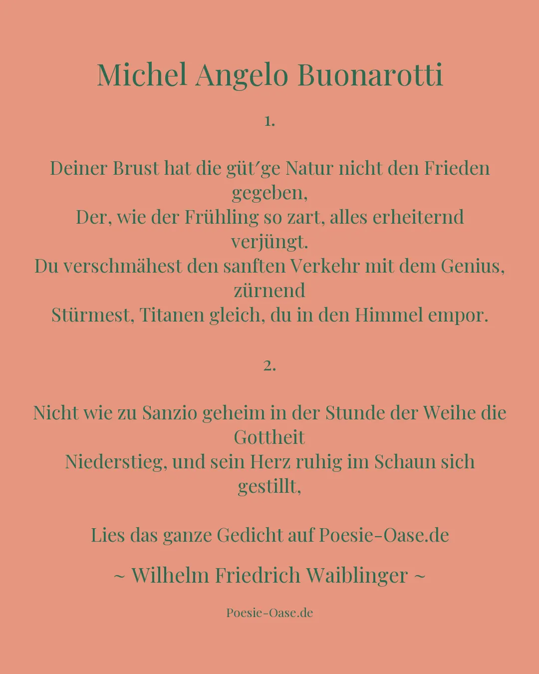 Illustration zu Michel Angelo Buonarotti