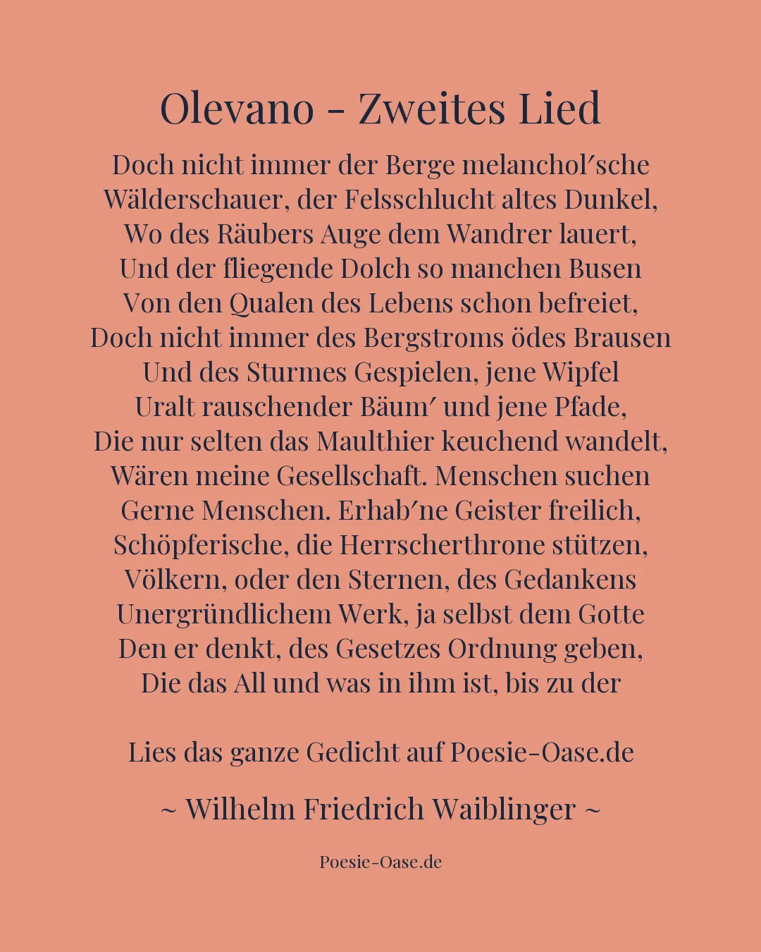 Illustration zu Olevano - Zweites Lied