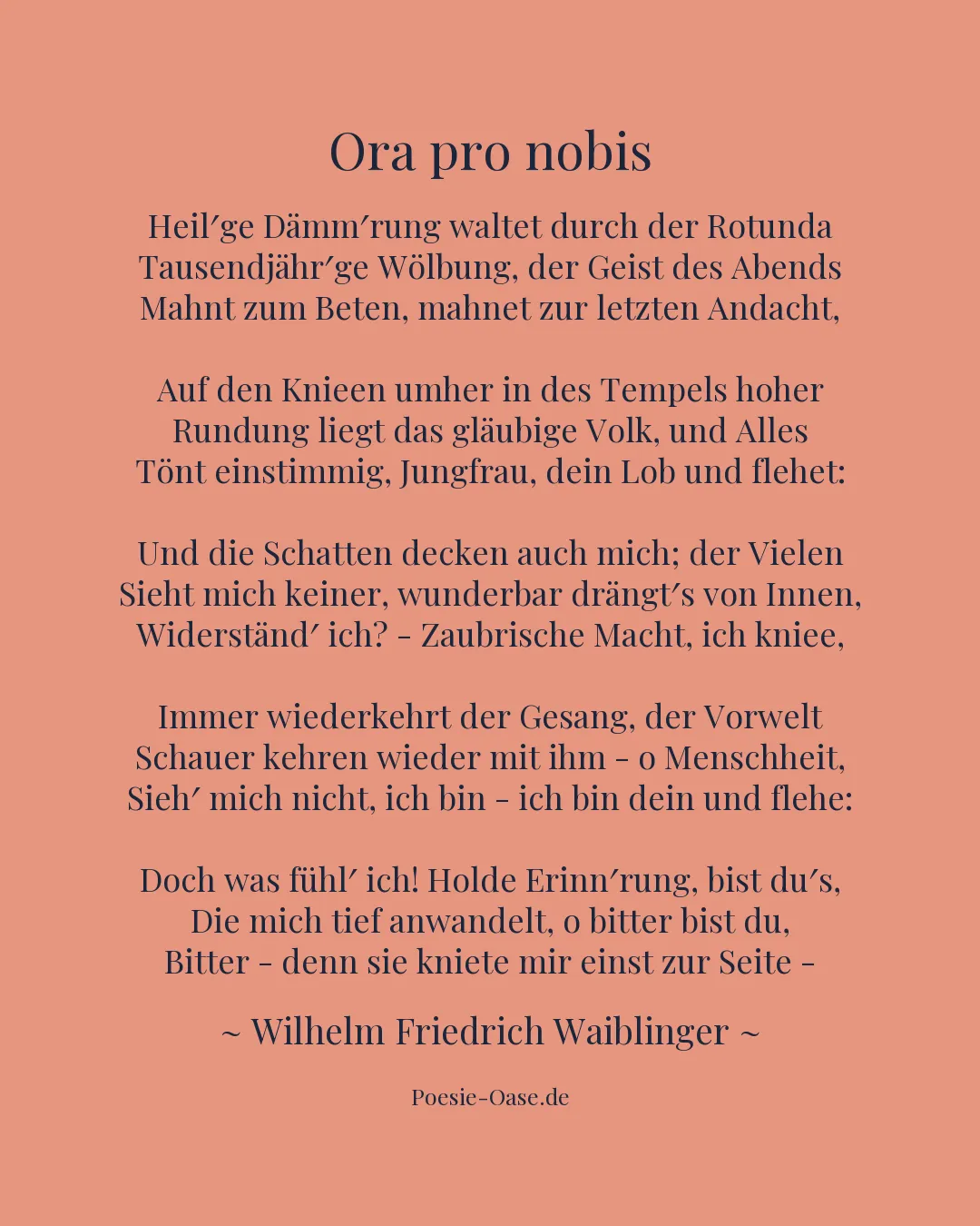 Illustration zu Ora pro nobis