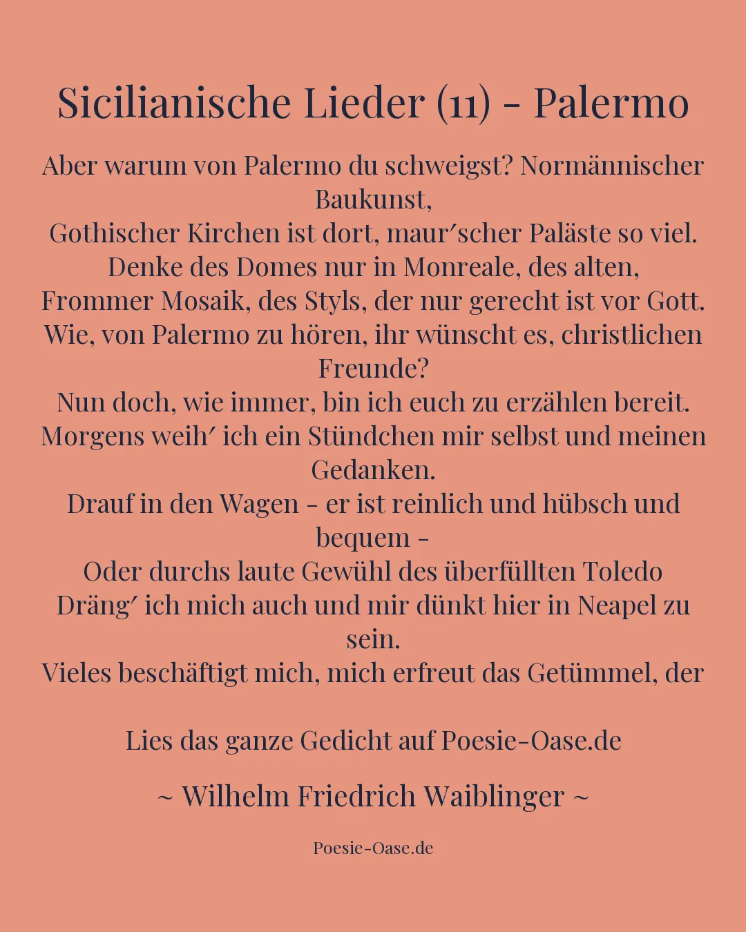 Illustration zu Sicilianische Lieder (11) - Palermo