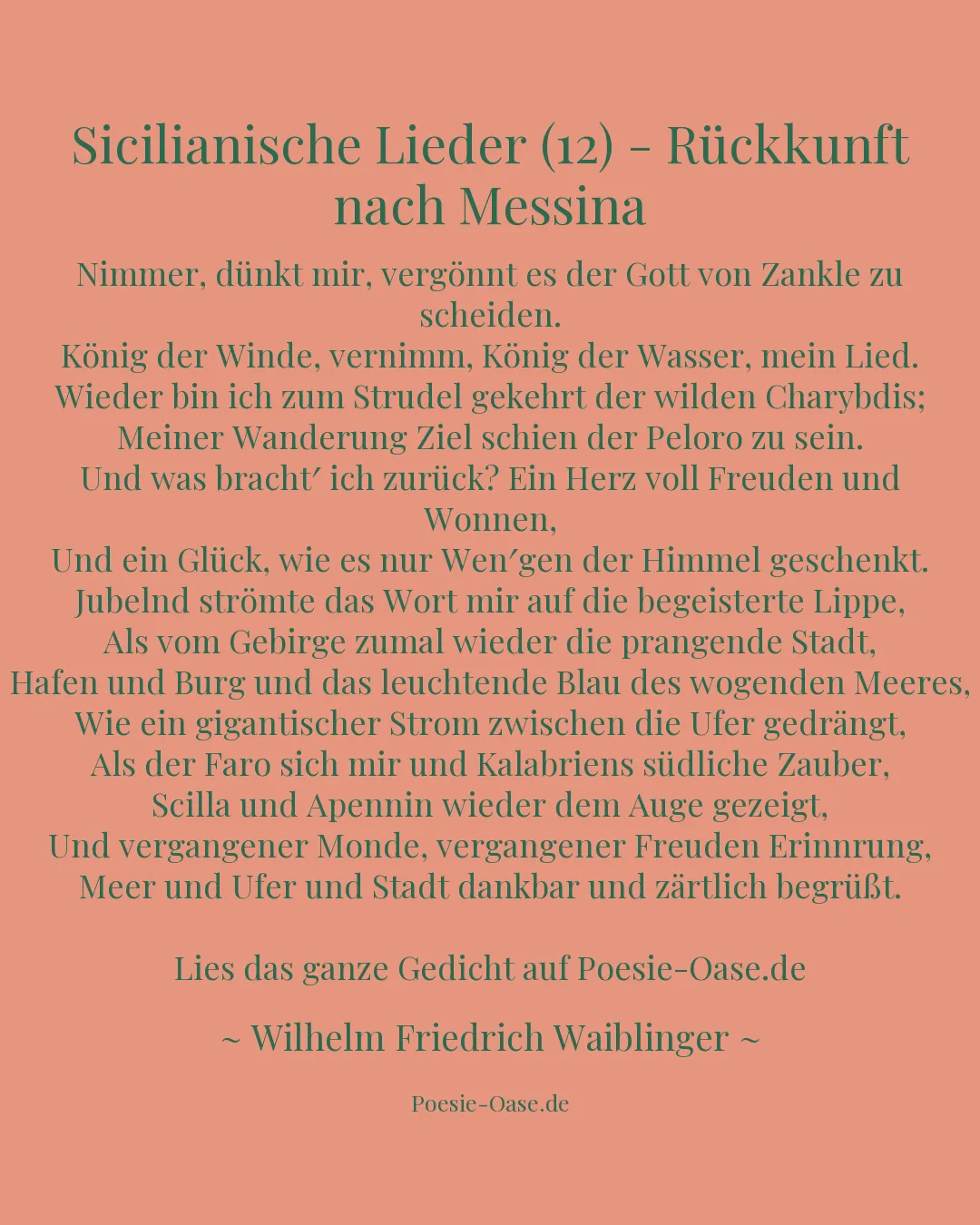 Illustration zu Sicilianische Lieder (12) - Rückkunft nach Messina