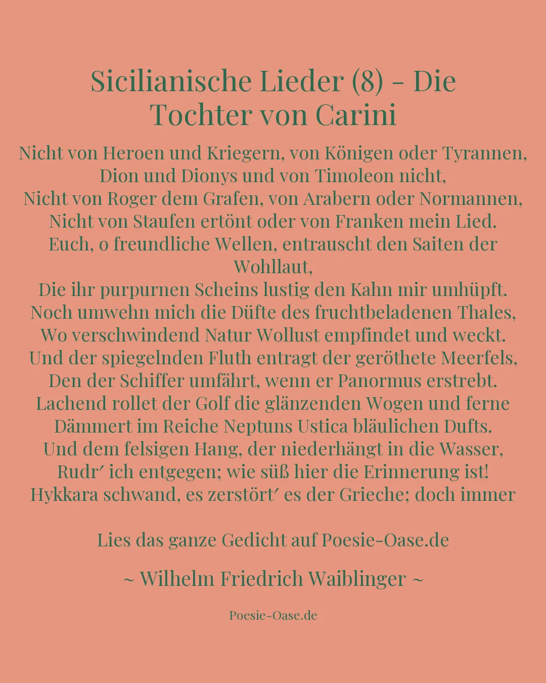 Illustration zu Sicilianische Lieder (8) - Die Tochter von Carini