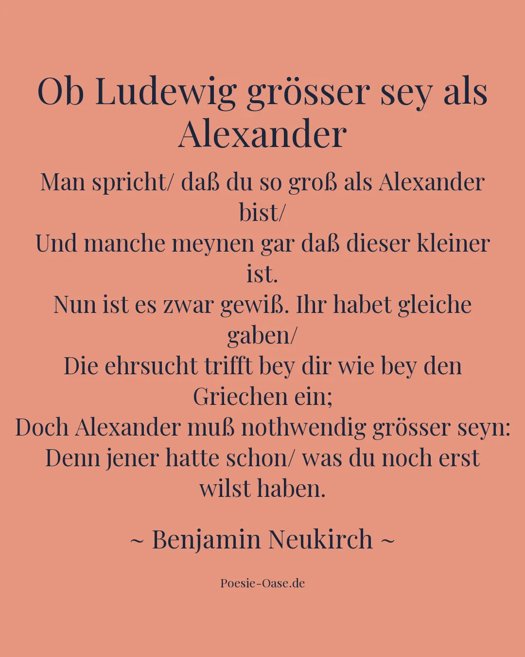 Illustration zu Ob Ludewig grösser sey als Alexander