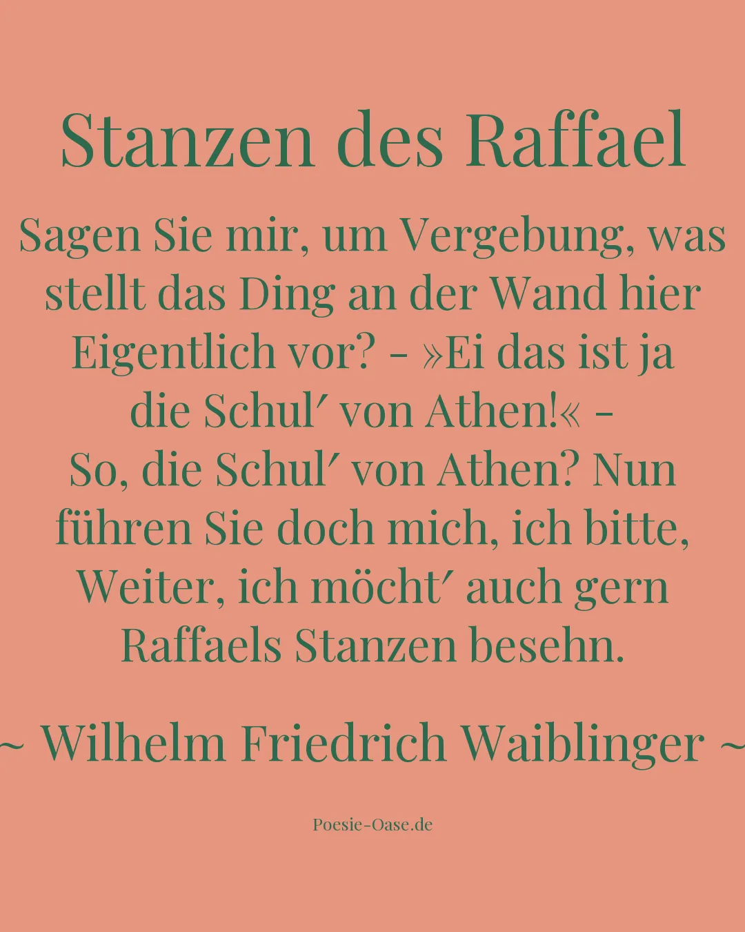 Illustration zu Stanzen des Raffael