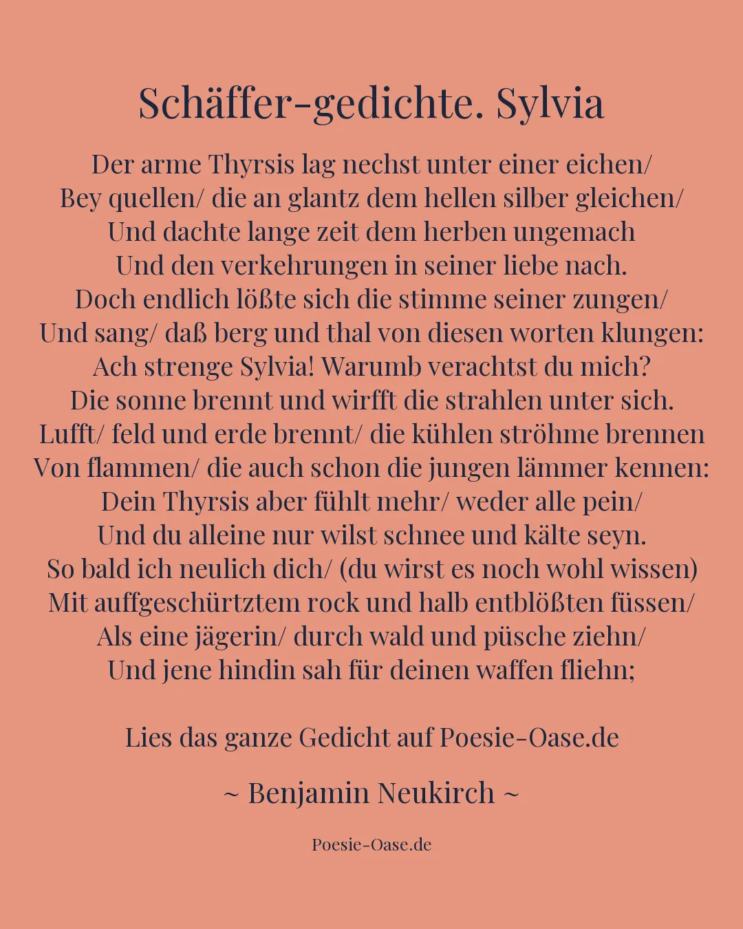 Illustration zu Schäffer-gedichte. Sylvia