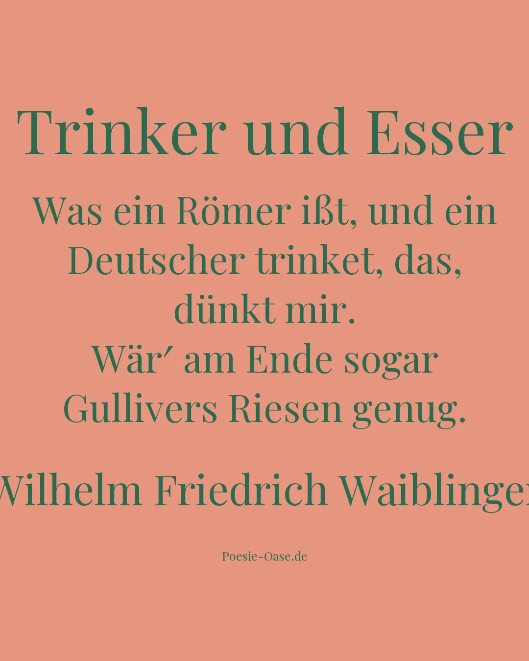 Illustration zu Trinker und Esser