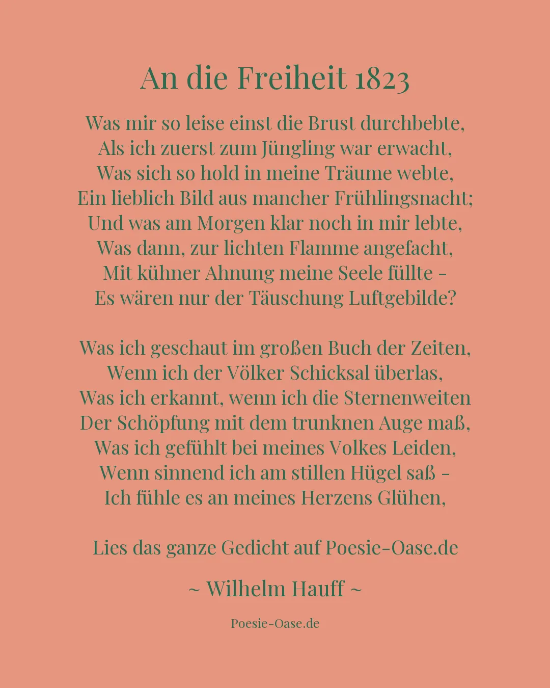 Illustration zu An die Freiheit 1823