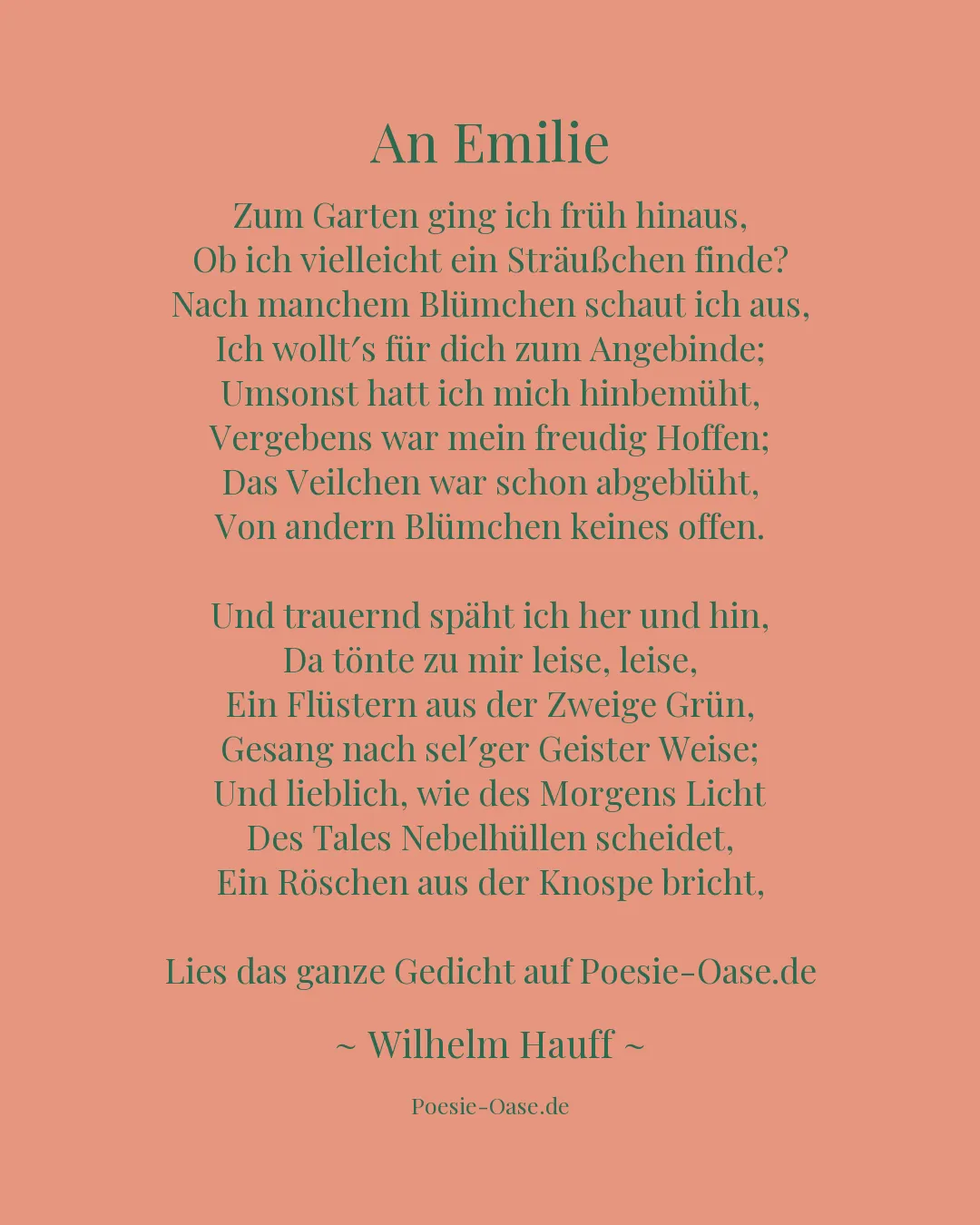 Illustration zu An Emilie