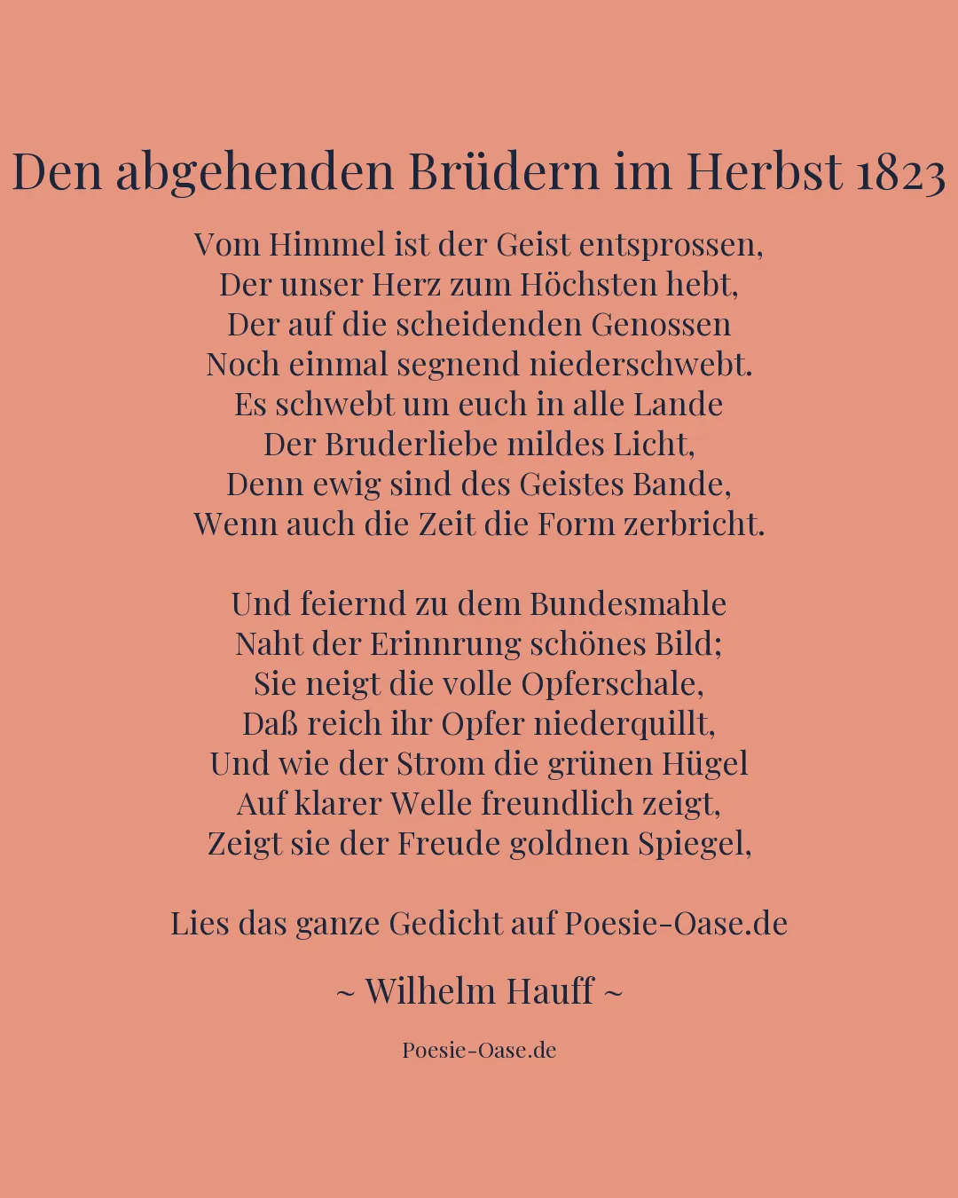 Illustration zu Den abgehenden Brüdern im Herbst 1823