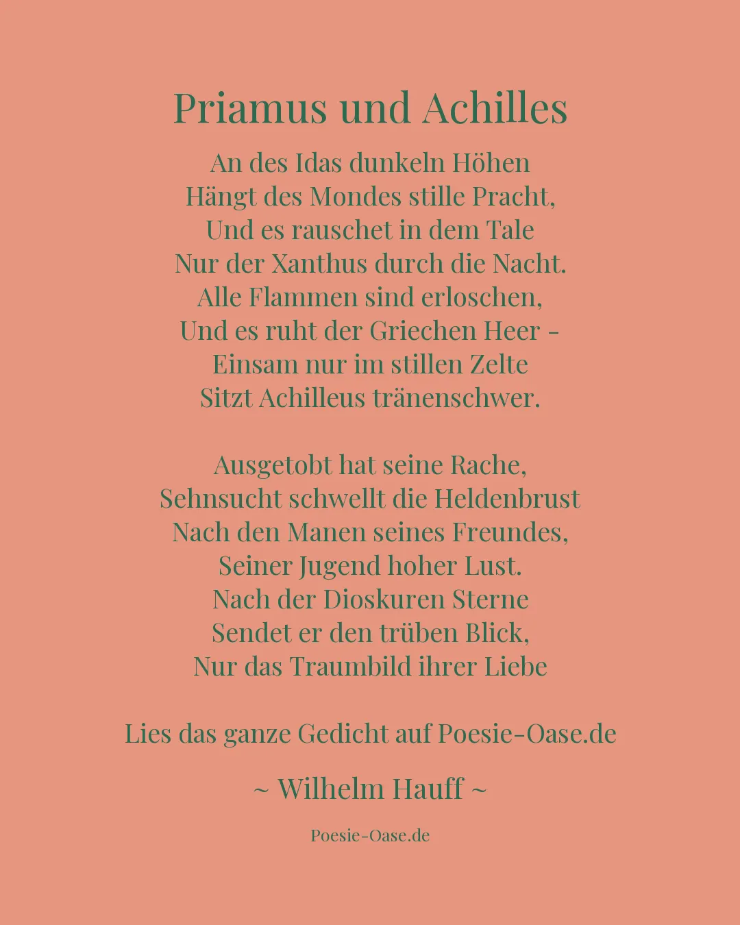 Illustration zu Priamus und Achilles