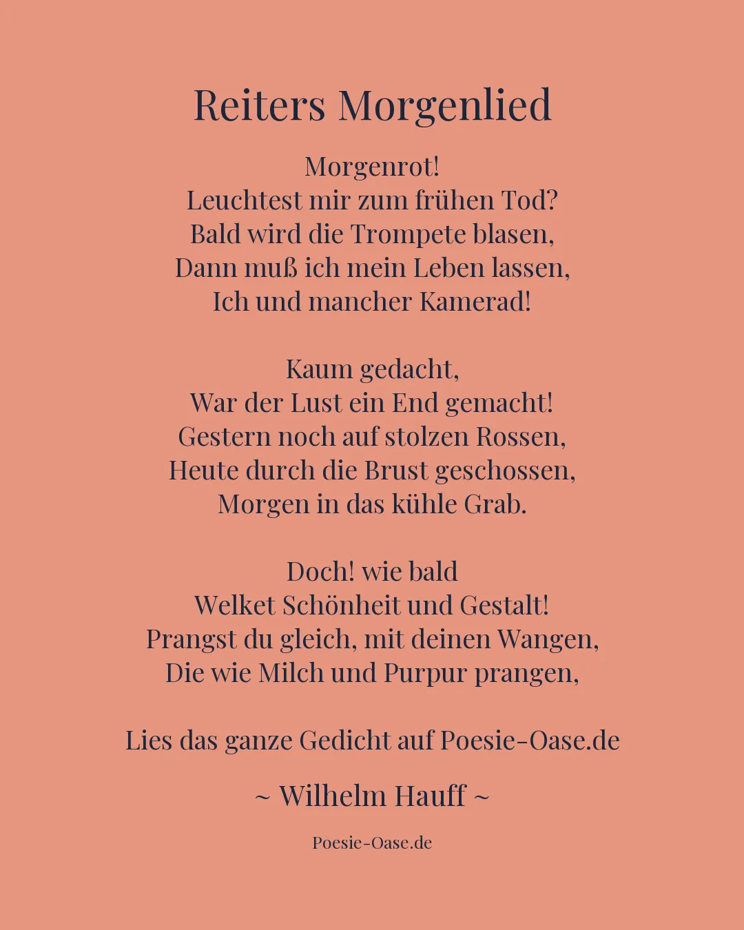 Illustration zu Reiters Morgenlied