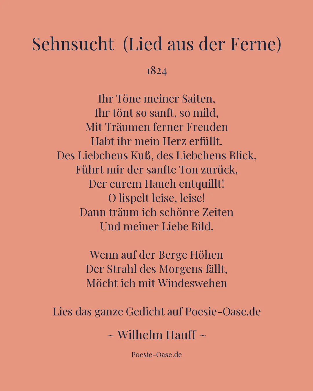 Illustration zu Sehnsucht (Lied aus der Ferne)
