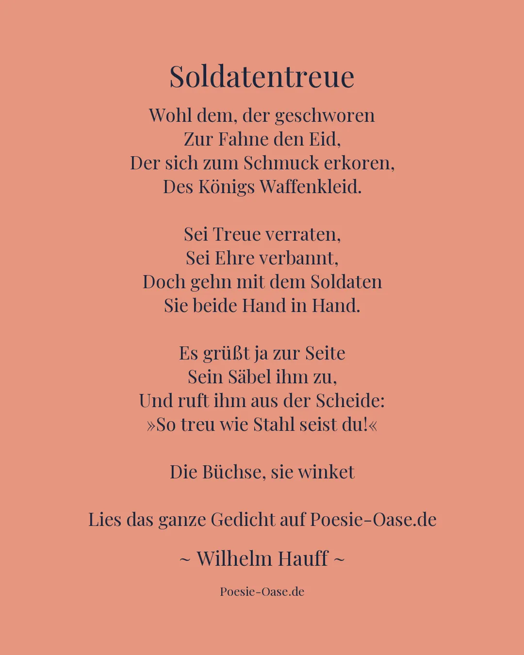 Illustration zu Soldatentreue