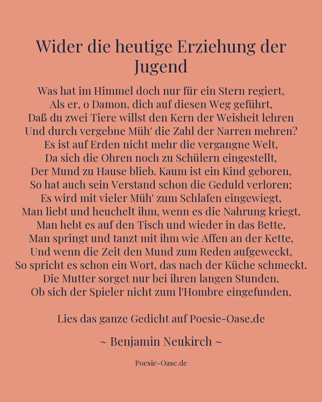 Illustration zu Wider die heutige Erziehung der Jugend