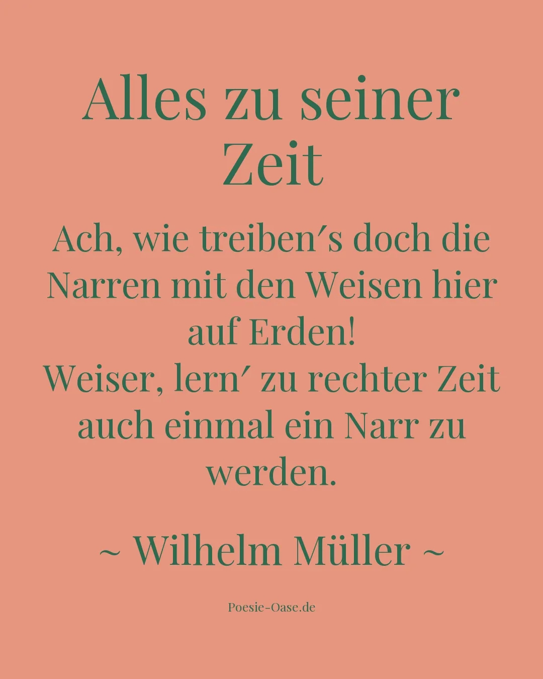 Illustration zu Alles zu seiner Zeit