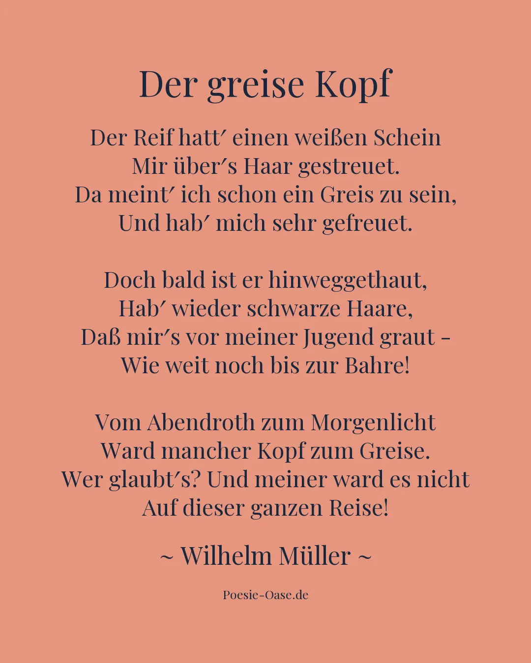 Illustration zu Der greise Kopf