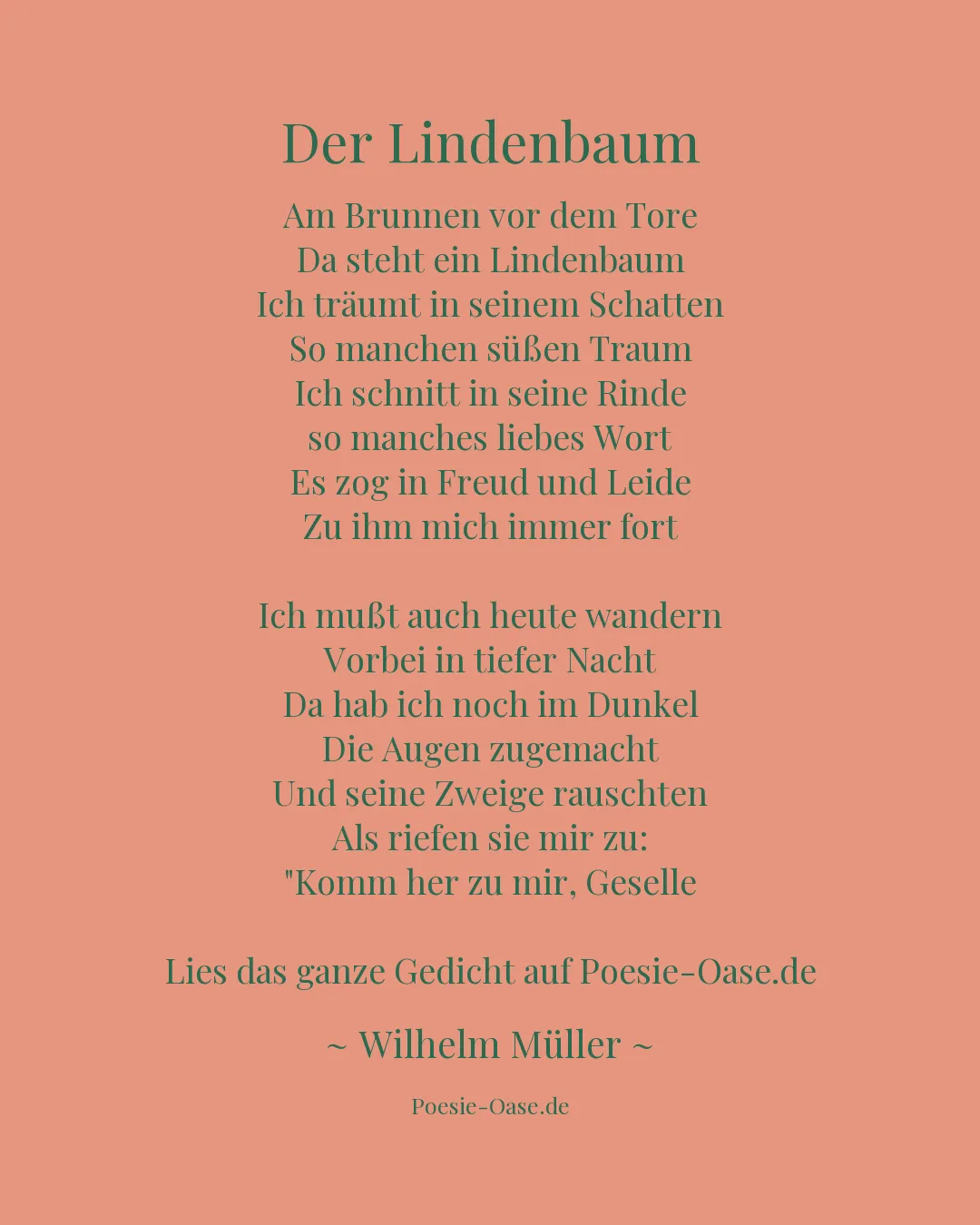 Illustration zu Der Lindenbaum