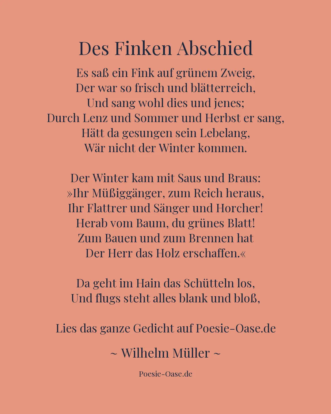 Illustration zu Des Finken Abschied