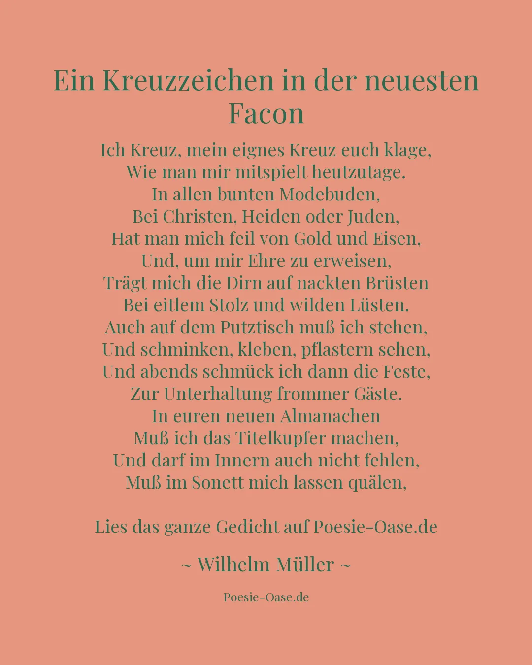 Illustration zu Ein Kreuzzeichen in der neuesten Facon