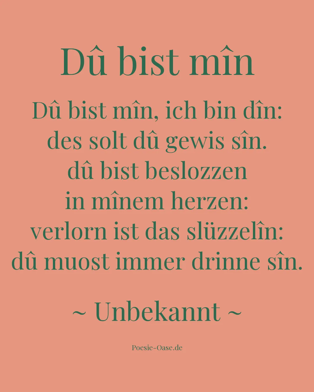 Illustration zu Dû bist mîn