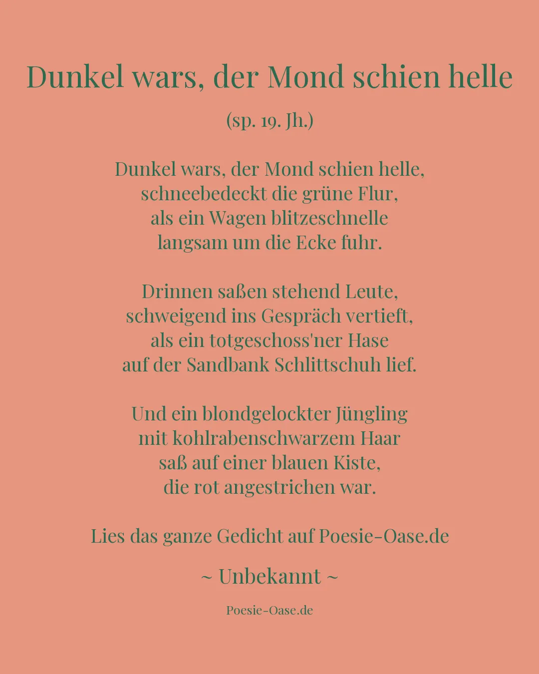 Illustration zu Dunkel wars, der Mond schien helle