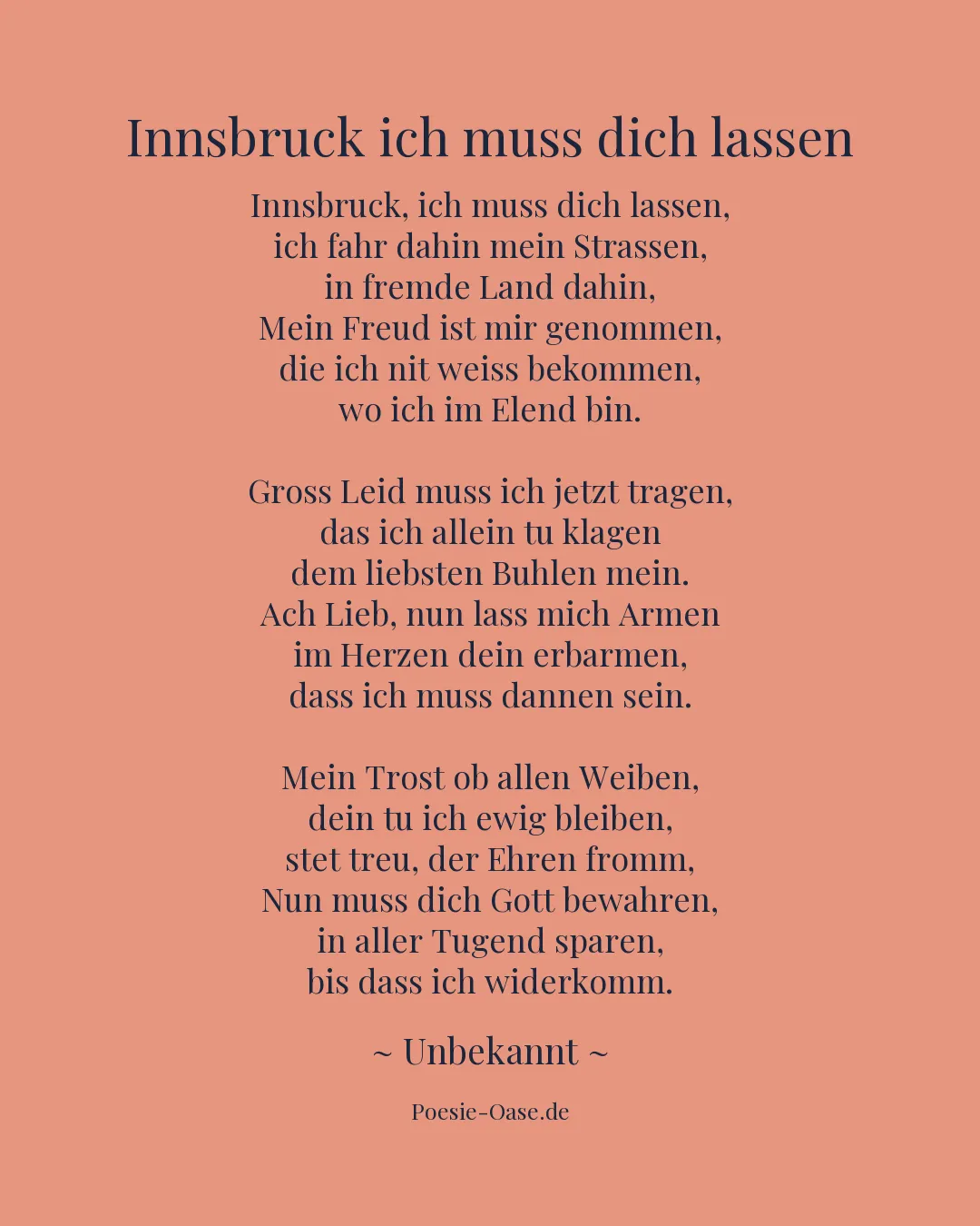 Illustration zu Innsbruck ich muss dich lassen