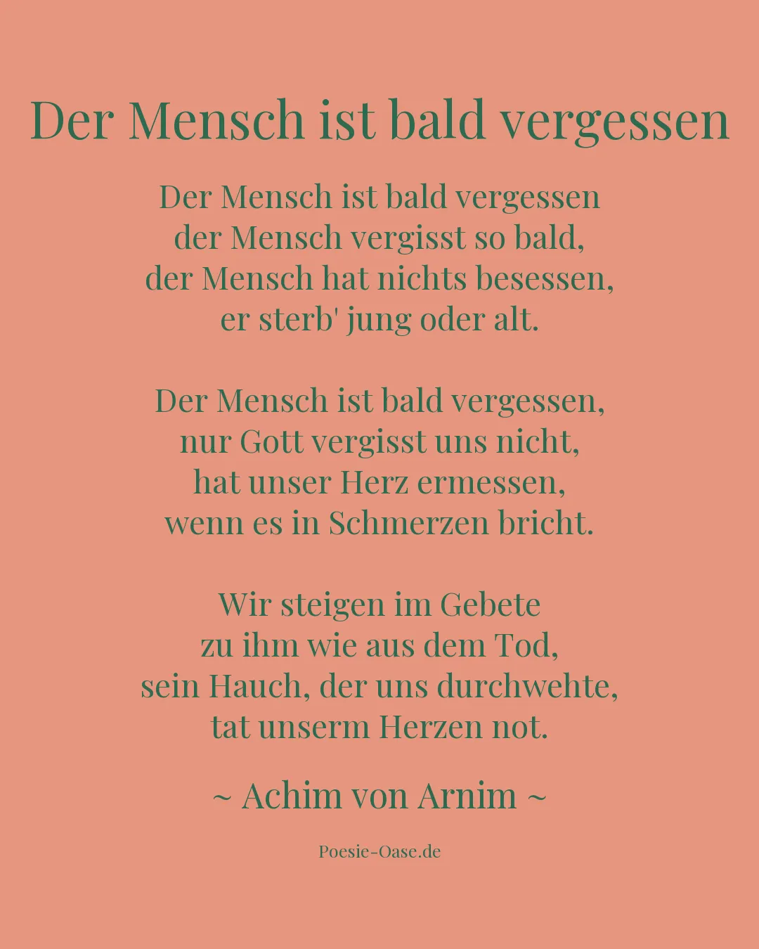 Illustration zu Der Mensch ist bald vergessen