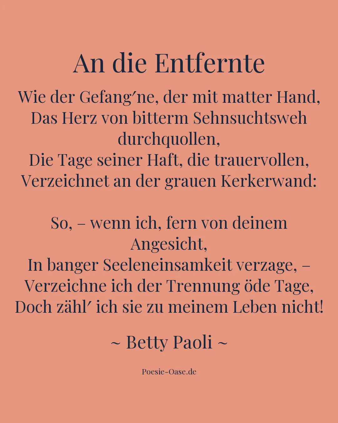 Illustration zu An die Entfernte