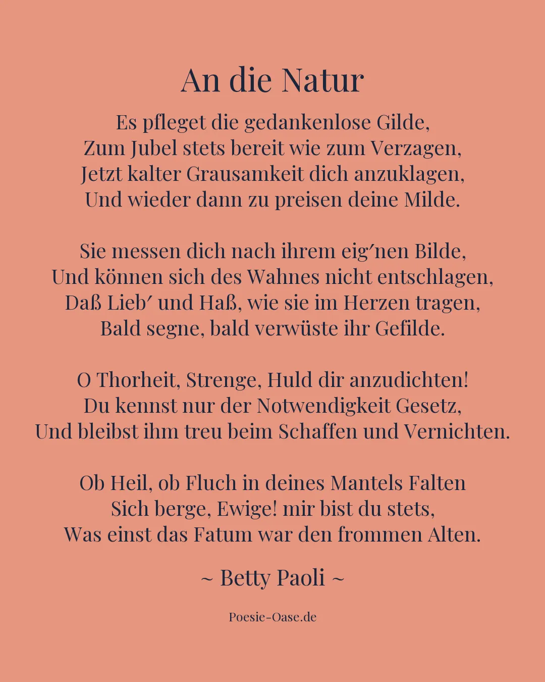 Illustration zu An die Natur