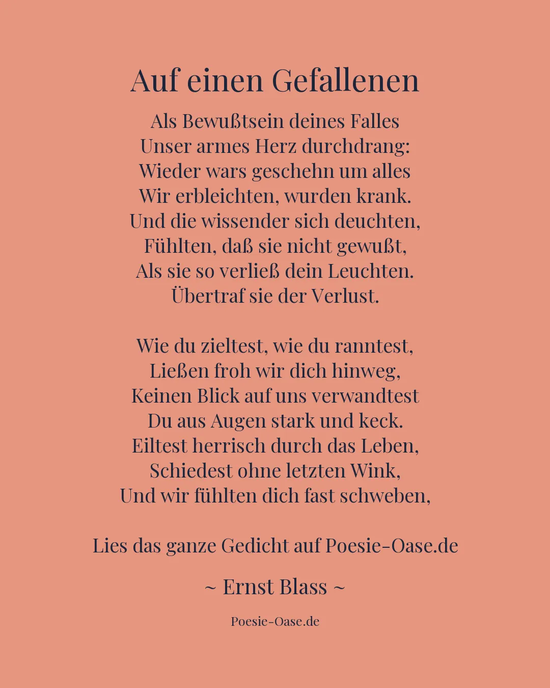 Illustration zu Auf einen Gefallenen