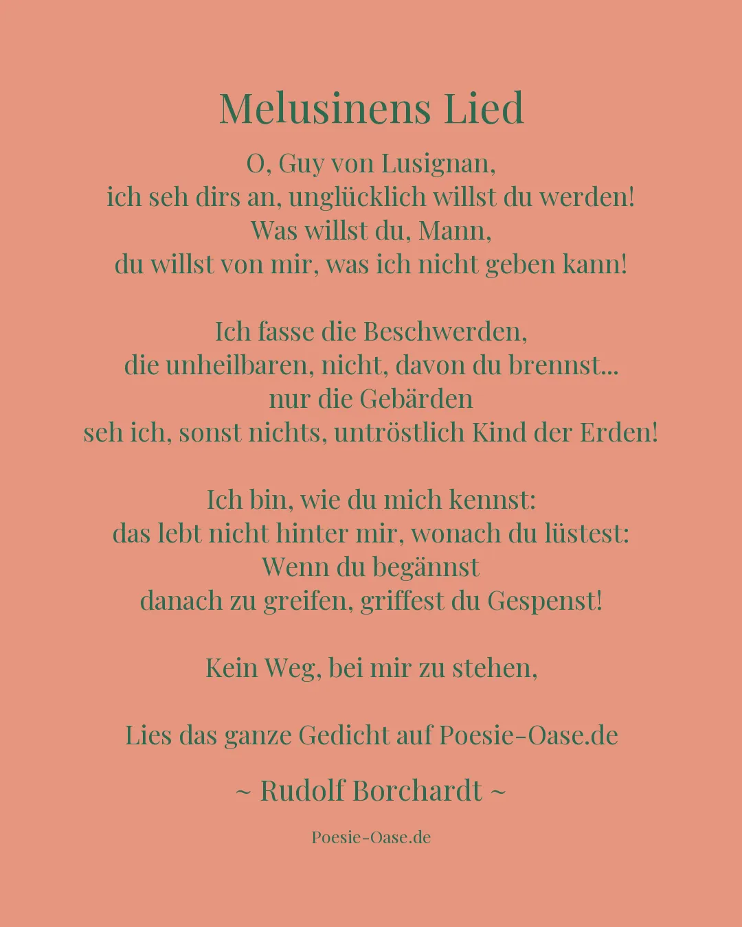 Illustration zu Melusinens Lied