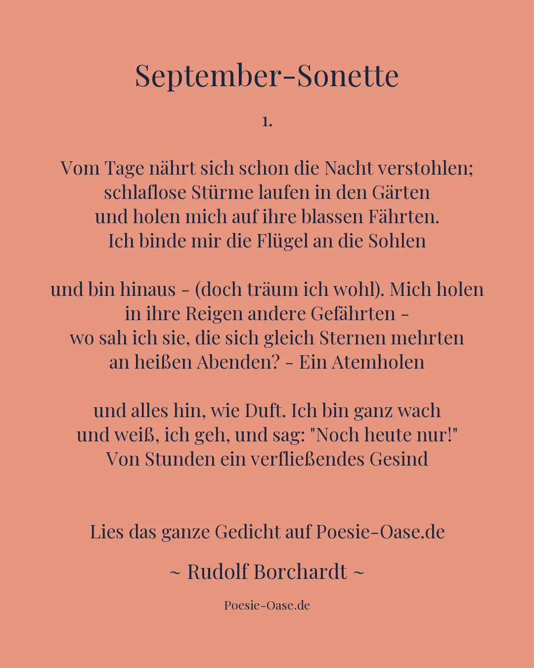 Illustration zu September-Sonette