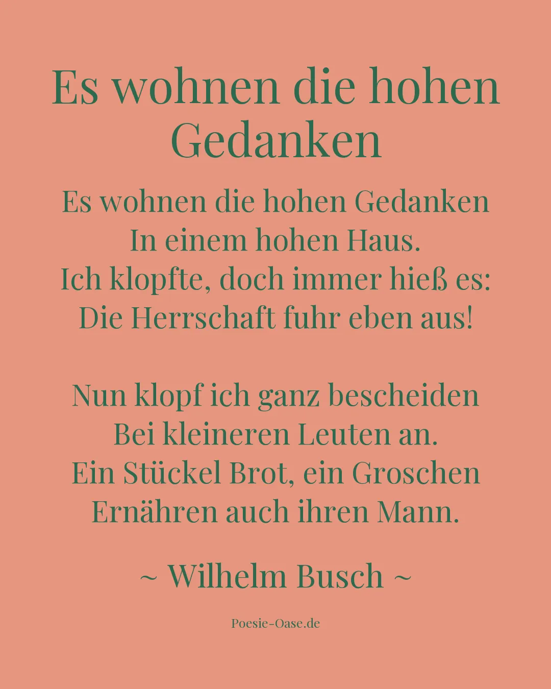Illustration zu Es wohnen die hohen Gedanken