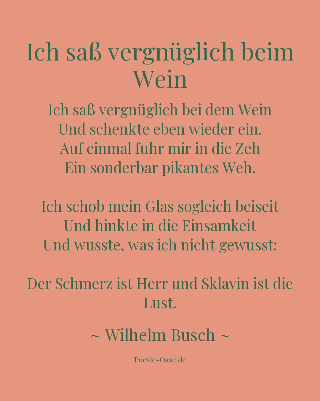 Illustration zu Ich saß vergnüglich beim Wein