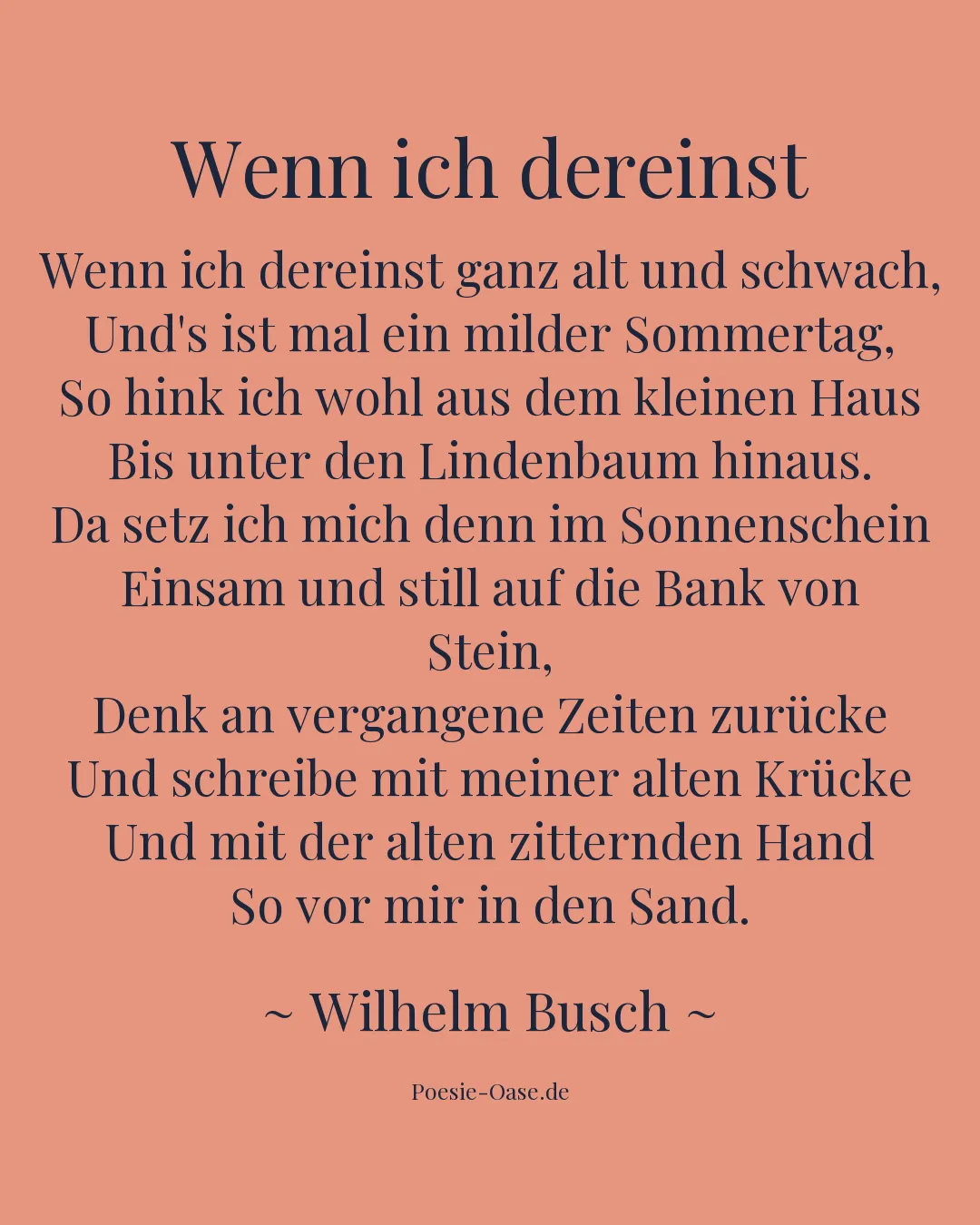 Illustration zu Wenn ich dereinst