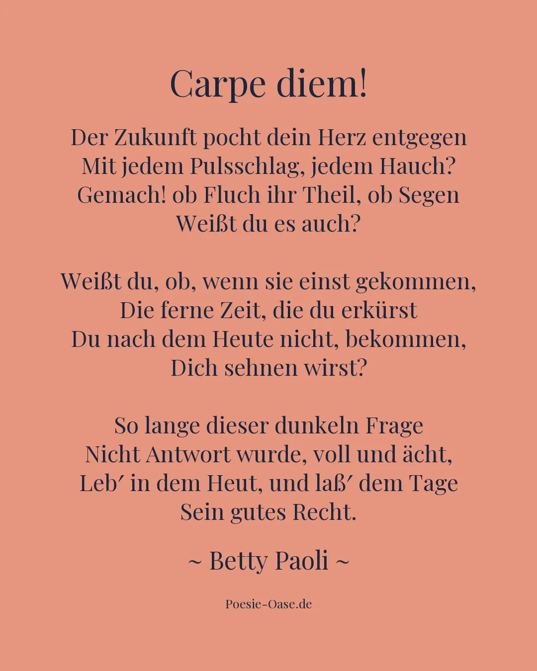 Illustration zu Carpe diem!