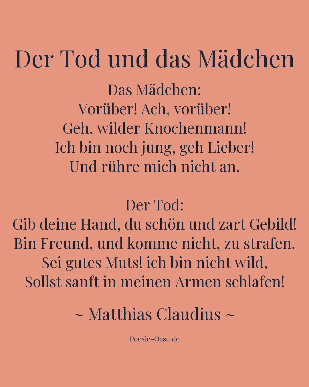 Illustration zu Der Tod und das Mädchen
