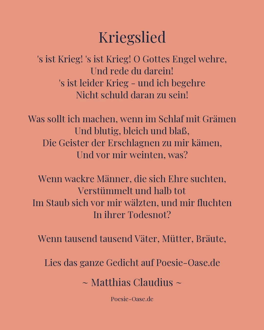 Illustration zu Kriegslied