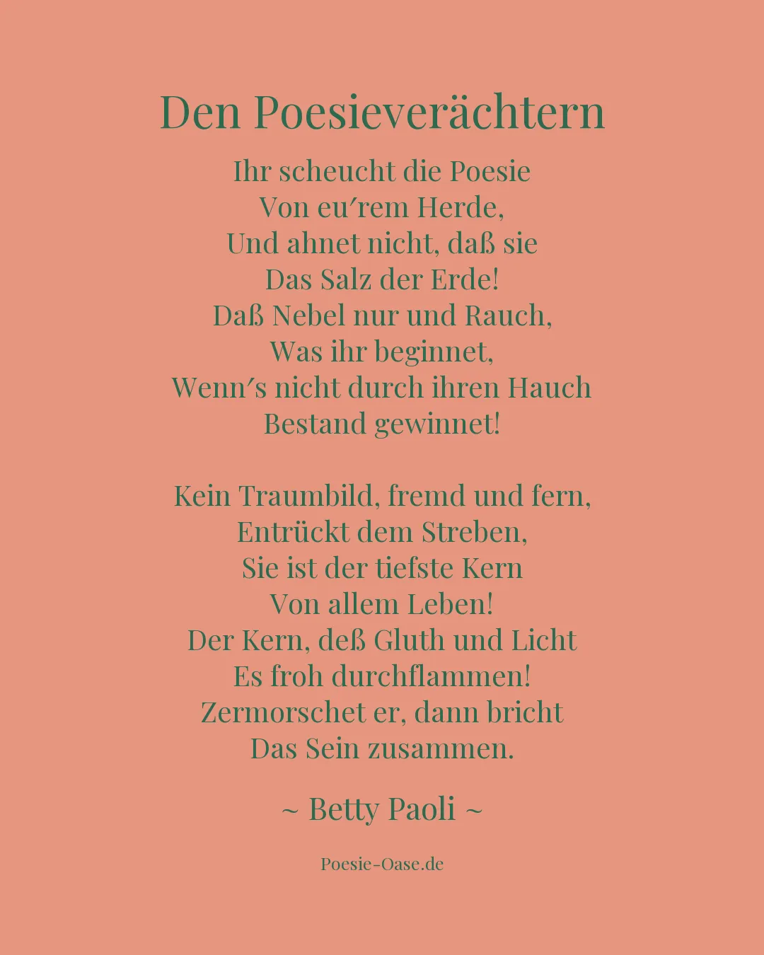 Illustration zu Den Poesieverächtern