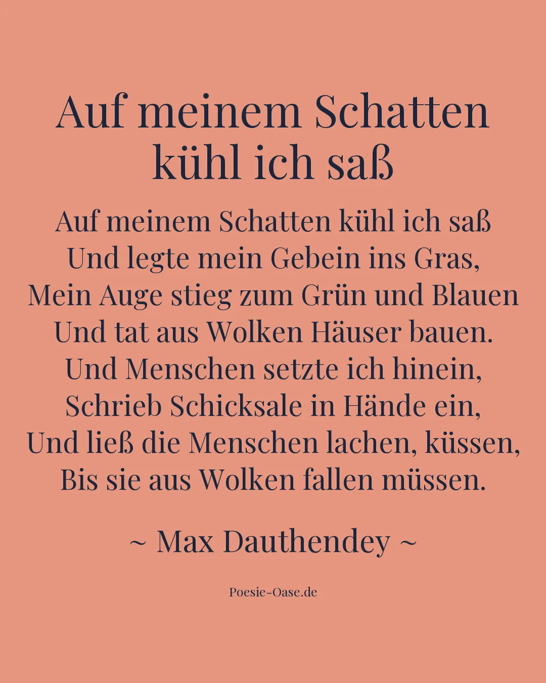 Illustration zu Auf meinem Schatten kühl ich saß