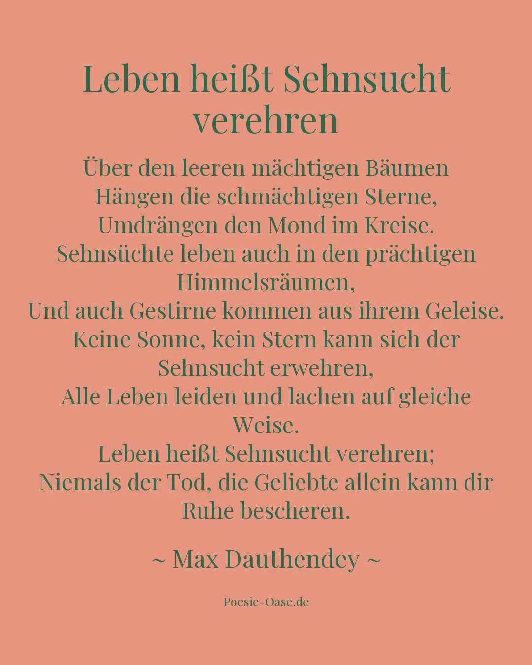 Illustration zu Leben heißt Sehnsucht verehren