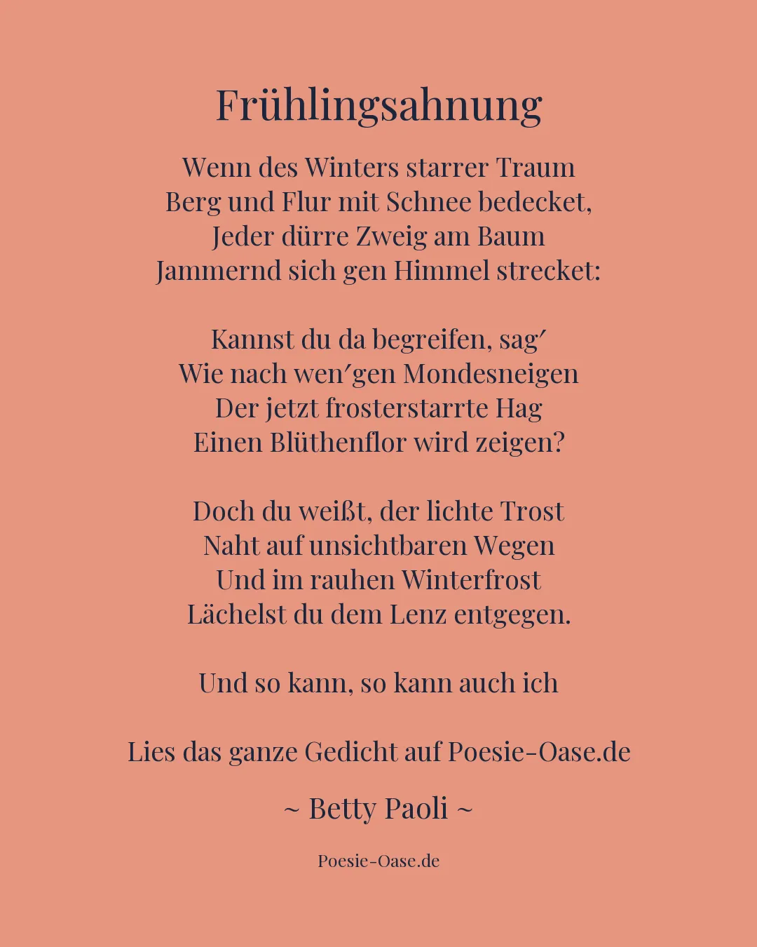 Illustration zu Frühlingsahnung