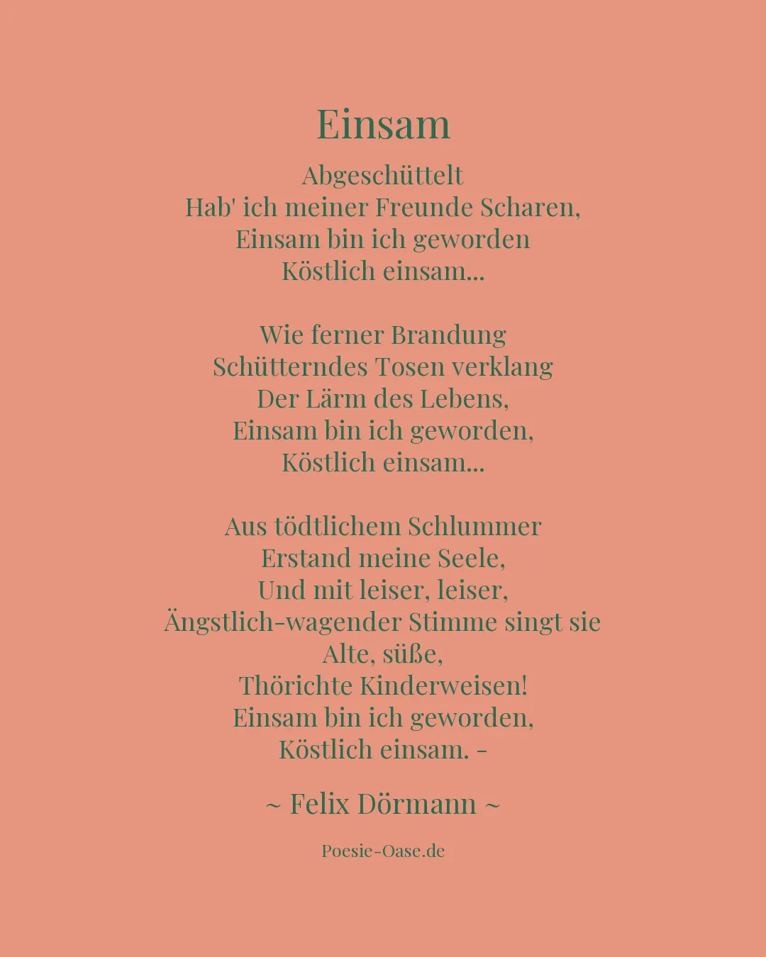 Illustration zu Einsam