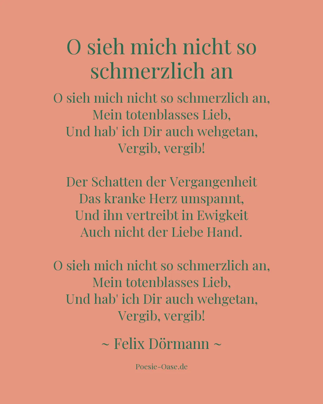Illustration zu O sieh mich nicht so schmerzlich an