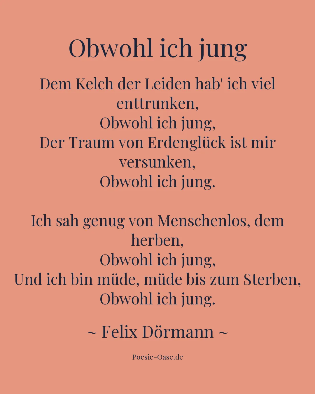 Illustration zu Obwohl ich jung