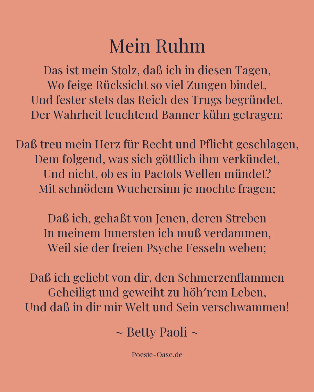 Illustration zu Mein Ruhm