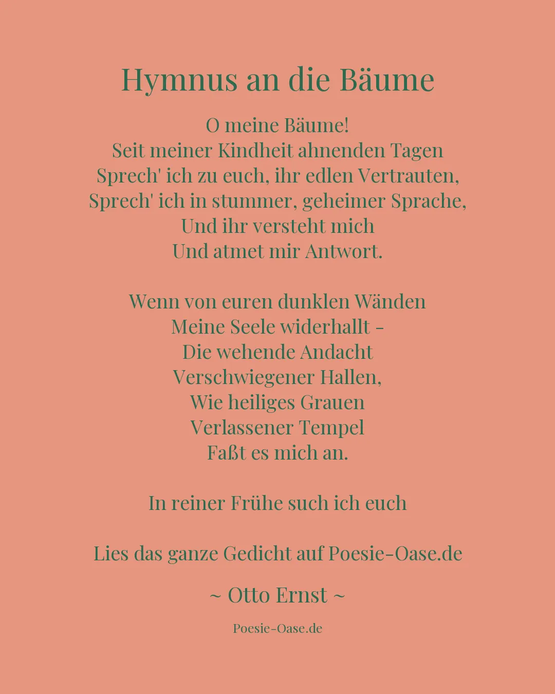 Illustration zu Hymnus an die Bäume