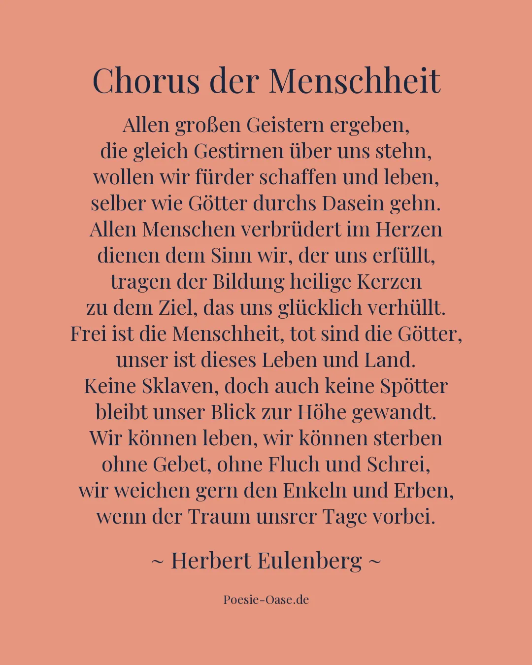 Illustration zu Chorus der Menschheit