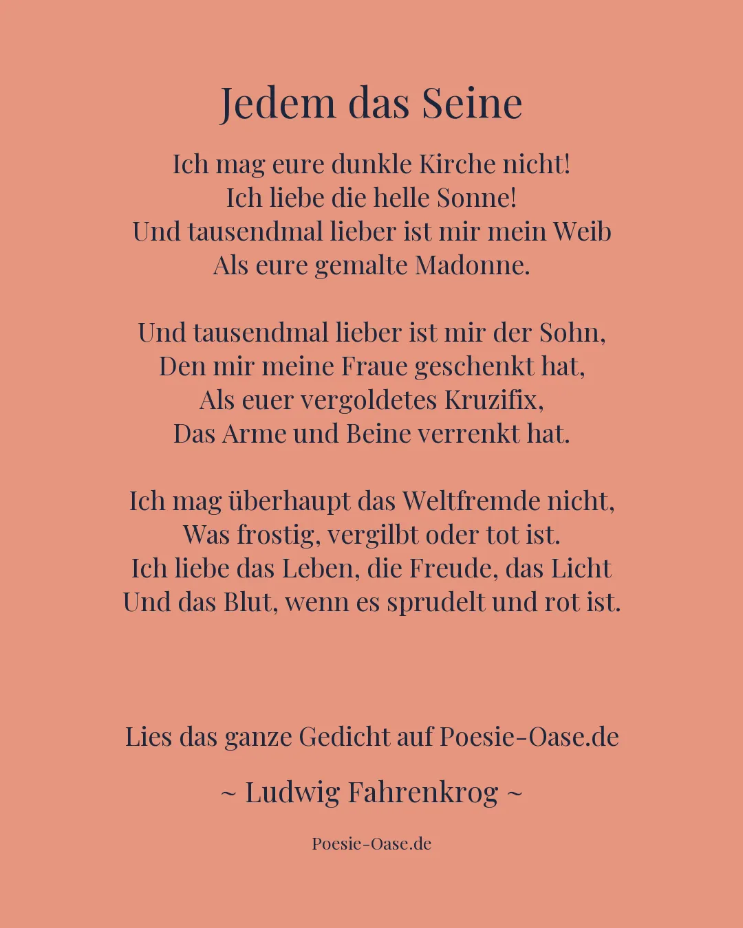 Illustration zu Jedem das Seine